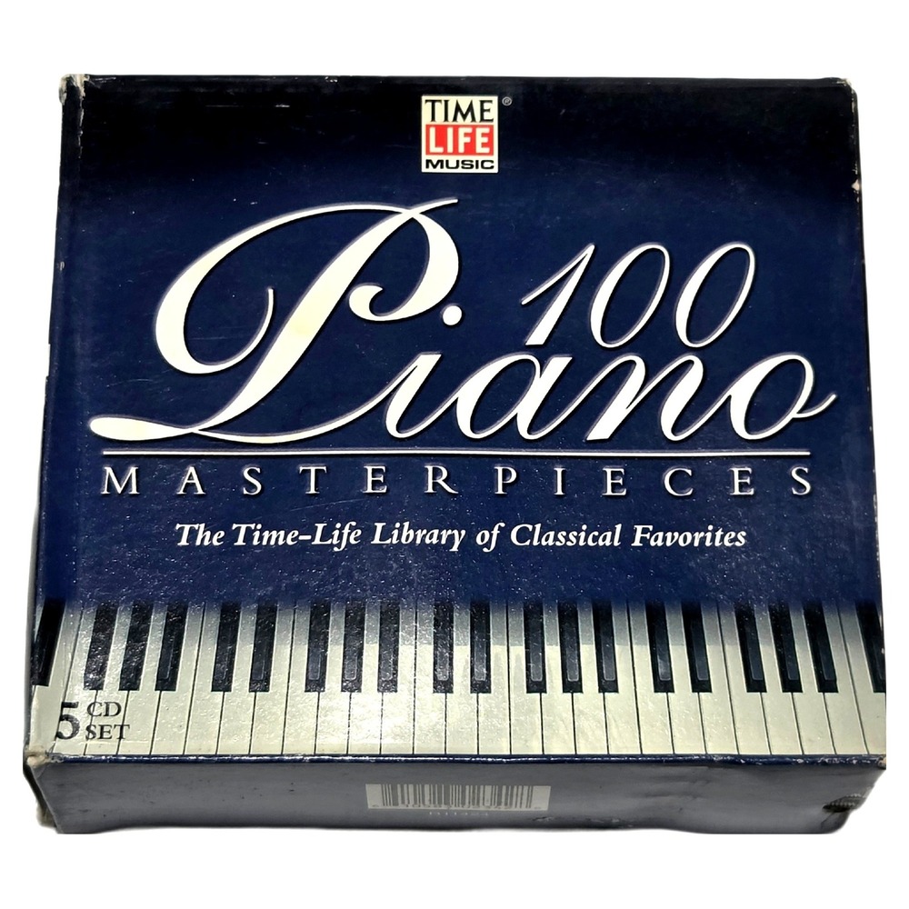 100 Piano Masterpieces Time Life Music 5 CD Box Set Classical Favorites R114-24